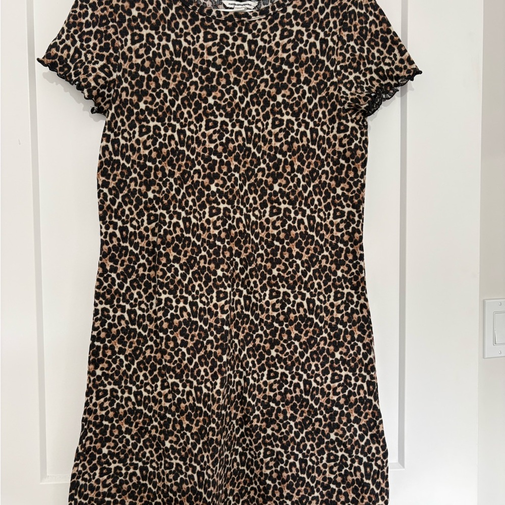 American Eagle Leopard Print Short Sleeve Dress